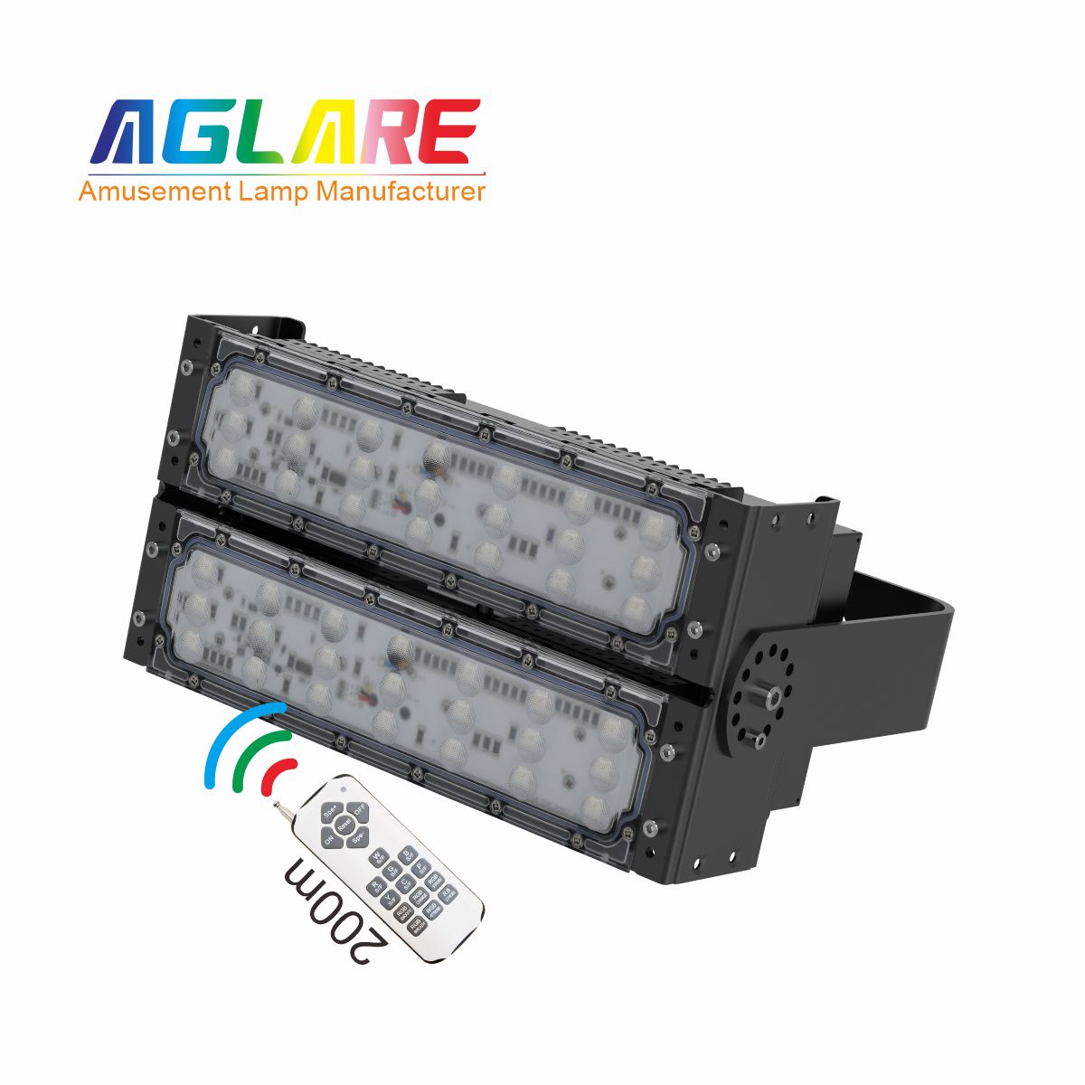 100W LED彩色泛光灯 RGB投光灯带？仄